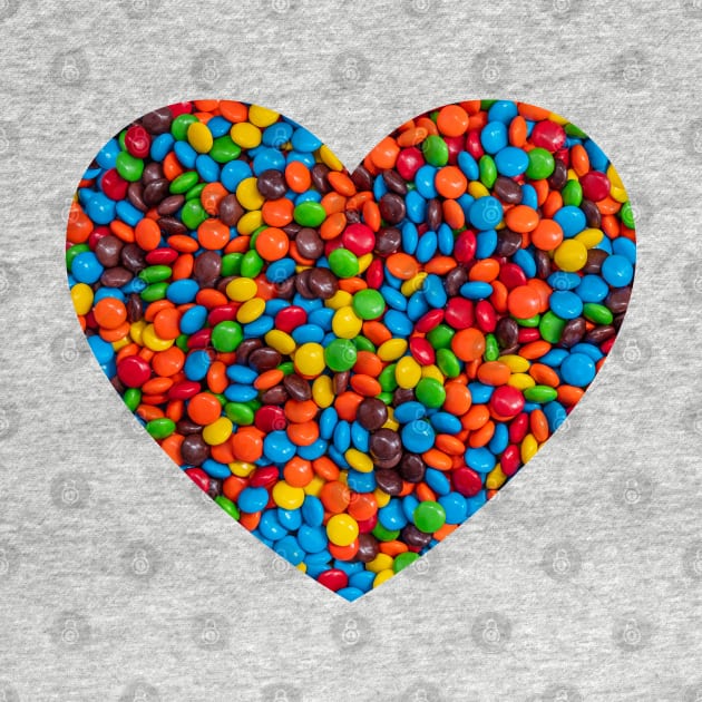 Colorful Candy-Coated Chocolate Heart Photograph by love-fi